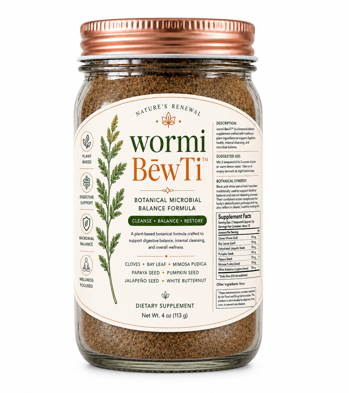 Wormi BēwTi™ The Gentle Anti-parasite Cleanse