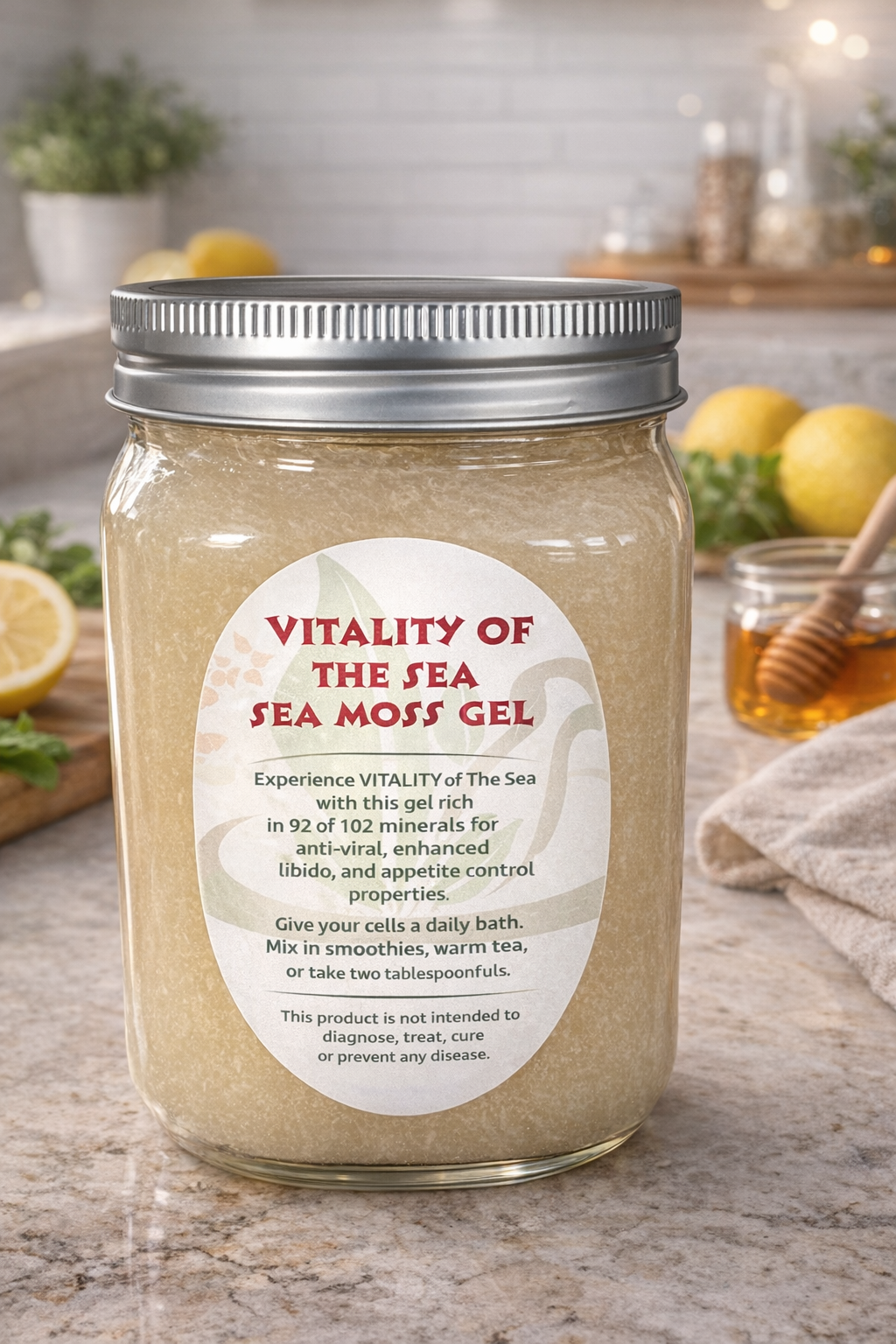 Blonde Seamoss Gel- GIVE YOUR CELLS A BATH!