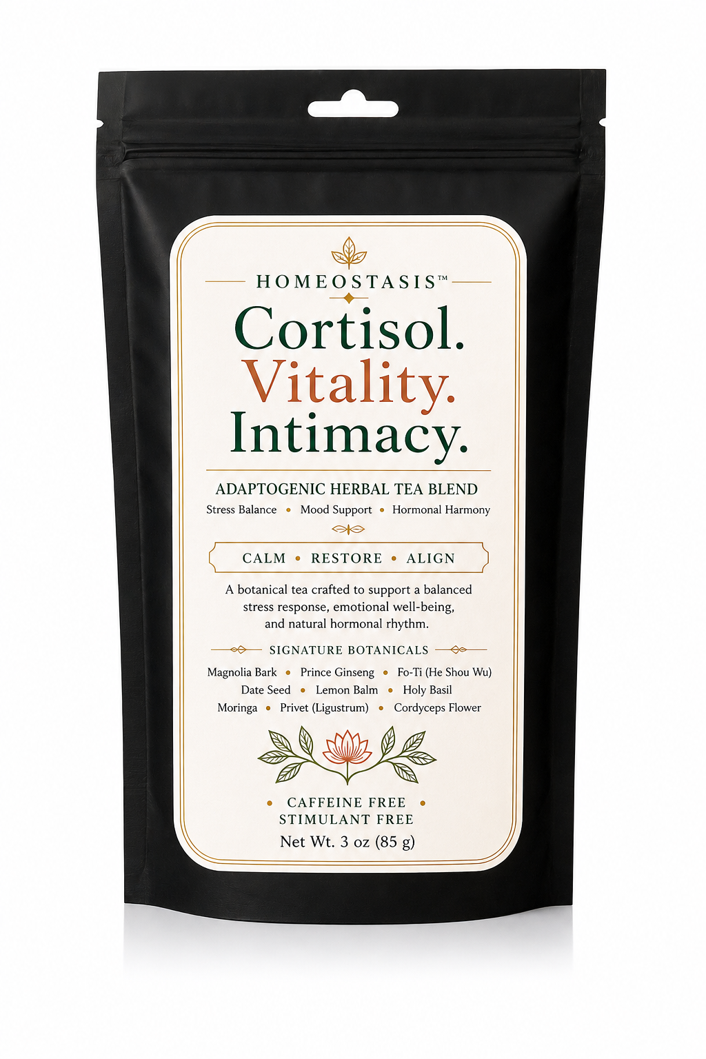 HOMEOSTASIS™
Cortisol • Vitality • Intimacy