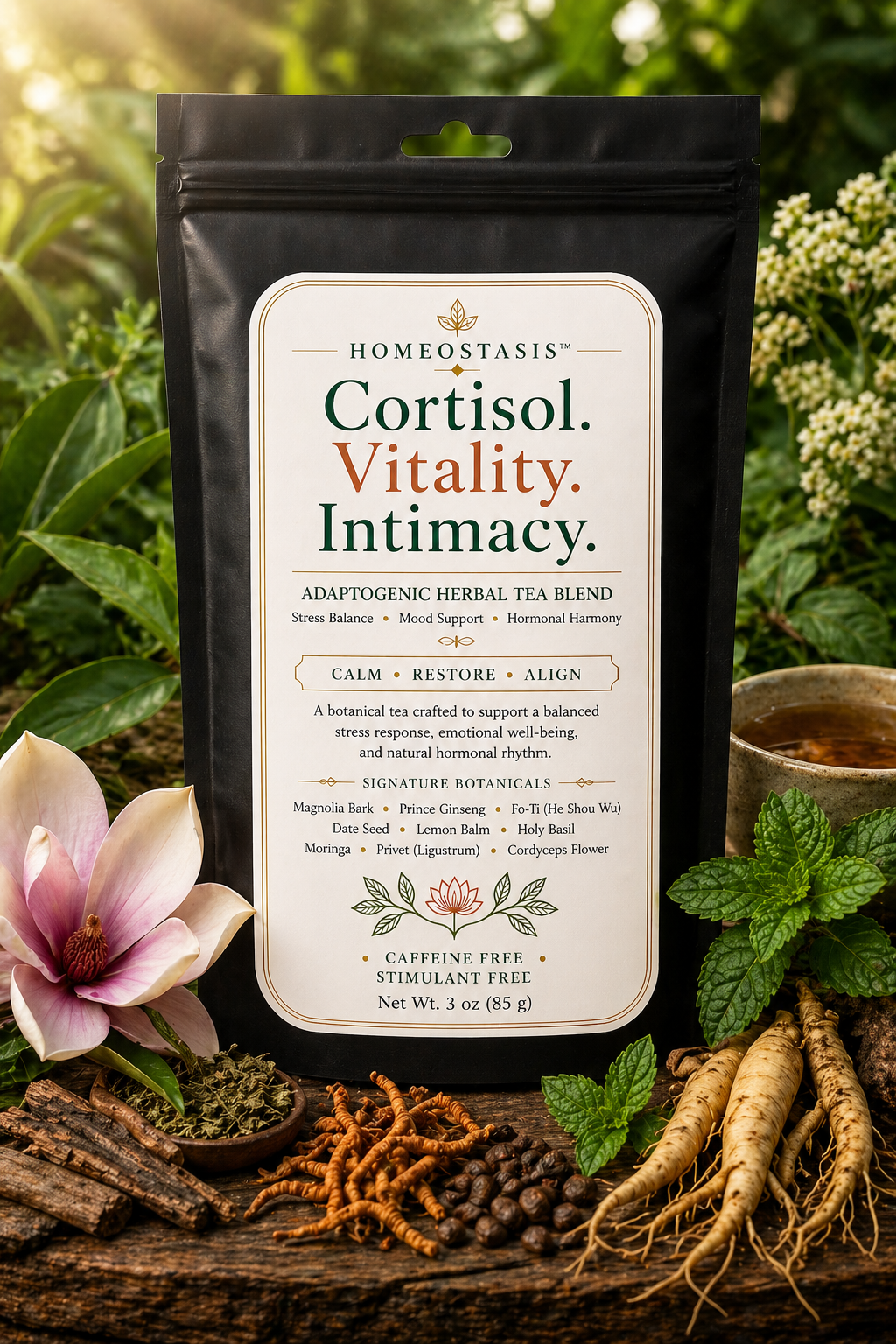 HOMEOSTASIS™
Cortisol • Vitality • Intimacy